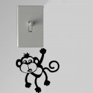 Monkey Sticking Out Tongue Light Switch Wall Art Vinyl Decal