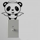 Angel Panda Light Switch Wall Art Vinyl Decal