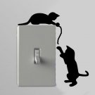 Two Cats Playing With a Ball Of String Light Switch Wall Art Vinyl Decal