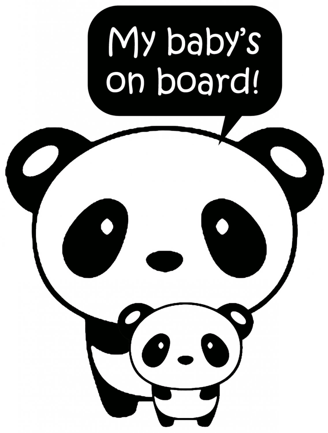 Baby on Board Panda Vinyl Decal