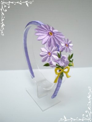 Purple Lace Flower Shaped Headband - Hair band