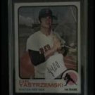 Carl Yastrzemski 1973 topps baseball card.