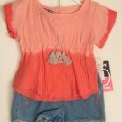 Shirt & Jean Shorts Set