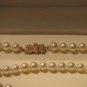 Mikimoto Long Length Pearl Necklace with Rare 3-Diamond 14kg Clasp.