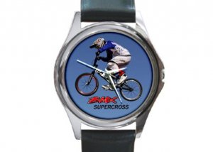 BMX SUPERCROSS ROUND METAL WATCH