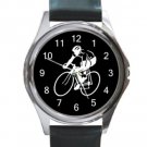 CYCLING ROUND METAL WATCH