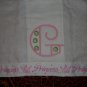 Custom Boutique Monogrammed Infant Girls Princess Bib & Burp Set