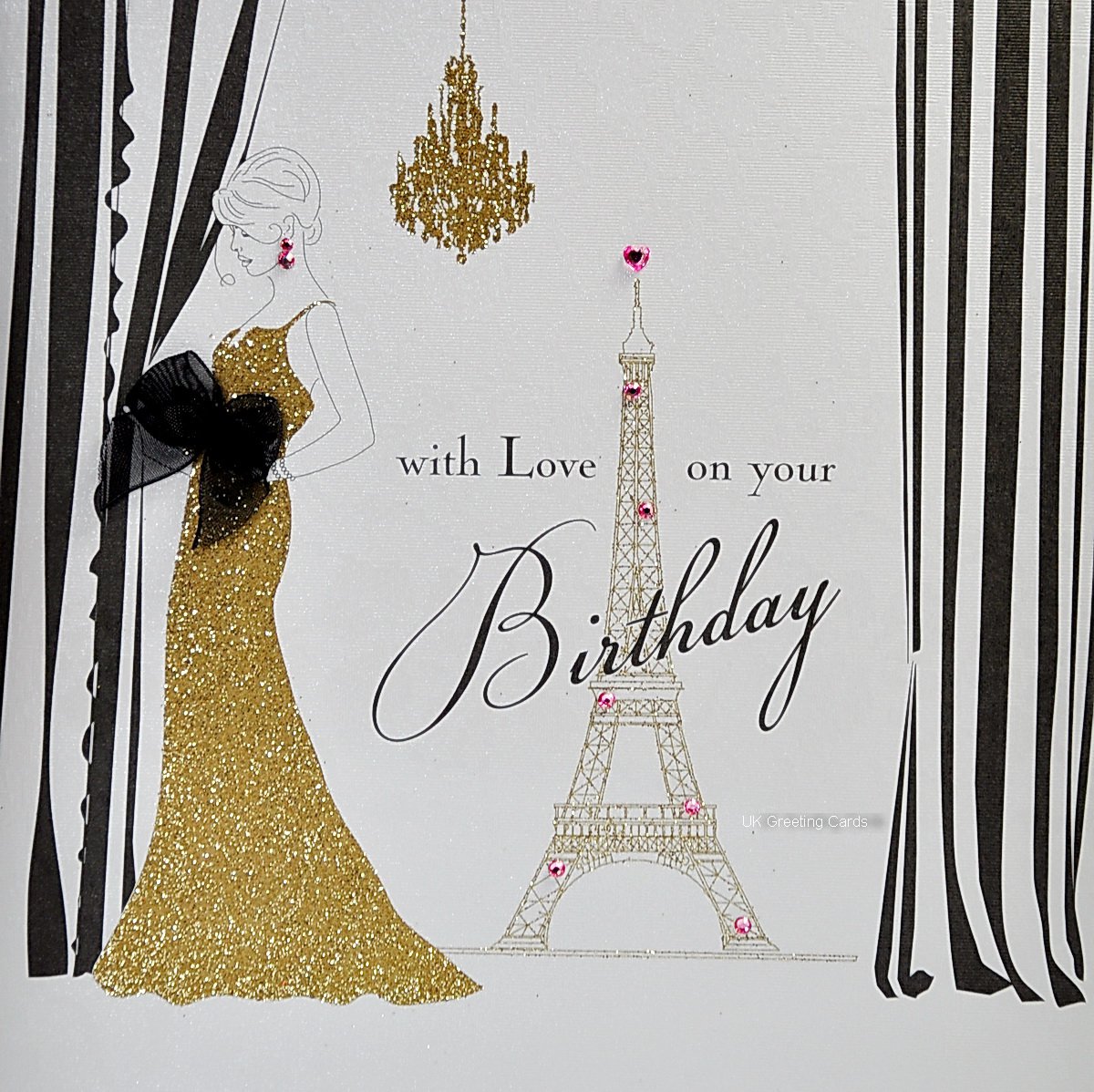 Ladies Birthday Card Paris Eifel Tower