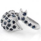 ladies 14k white gold sapphire dolphin ring