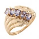 10k solid yellow gold tanzanite