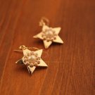 Exquisite Faux Pearl Embellished Star Shape Dangle Earrings