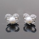 C & M Clothing Pair of Exquisite Bowknot CZ Stud Earrings