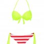 C&M Clothing Chic & Sassy Halter Multi Color Bowknot Embellished Bikini