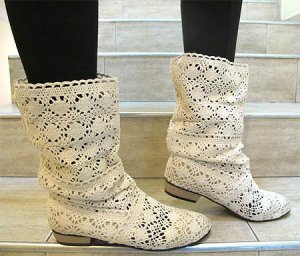 Summer Lady's Knitted Mid-calf Flat Casual Sandals shoes