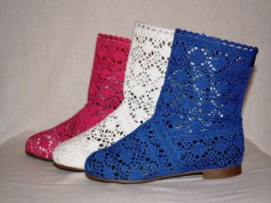 Summer Lady's Knitted Mid-calf Flat Casual Sandals shoes
