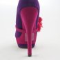 NEW WOMENS LADIES FAUX SUEDE PLATFORM PEEPTOE HIGH WEDG