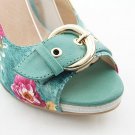 NEW WOMENS LADIES FAUX SUEDE PLATFORM PEEPTOE HIGH WEDG
