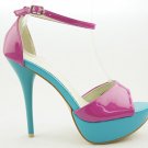 NEW WOMENS LADIES FAUX SUEDE PLATFORM PEEPTOE HIGH WEDG