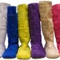 Summer Lady's Knitted Mid-calf Flat Casual boots shoes