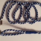 Extra Fine - Blue & White 44" Lead With Thumb Handle