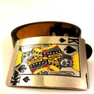 King of Spades belt buckle & Black Leather belt