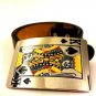 King of Spades belt buckle & Black Leather belt