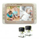 Moonybaby Split 50 Baby Monitor 2 Cameras and Audio Large Display 5" LCD READ!