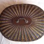 ELEGANT nature wicker rattan basket+handle+lid+liner/storage/large oval/new/ made in Siam