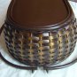 ELEGANT nature wicker rattan basket+handle+lid+liner/storage/large oval/new/ made in Siam