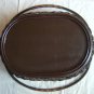 ELEGANT nature wicker rattan basket+handle+lid+liner/storage/large oval/new/ made in Siam