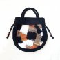 Black Bag Purse Pouch Thai Cotton with liner, new made in Siam