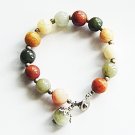 Vintage multi-color natural stone bangle bracelet