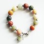 Vintage multi-color natural stone bangle bracelet