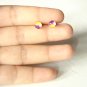 Purple Floral Earrings-small silver round stud post earrings-art resin jewelry