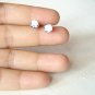 White Lotus Earrings-small silver round stud post earrings-art resin jewelry