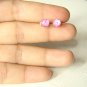 White Pink Earrings-small silver round stud post earrings-art resin jewelry