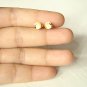 Yellow Floral Earrings-small silver round stud post earrings-art resin jewelry