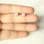 Pink Rose Earrings-small silver round stud post earrings-art resin jewelry