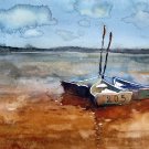 Boats - seascape watercolor art print
