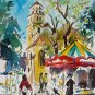 Church - landscape watercolor art print