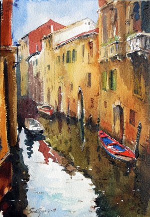 Venice - landscape watercolor art print