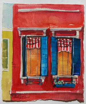 Windows - landscape watercolor art print