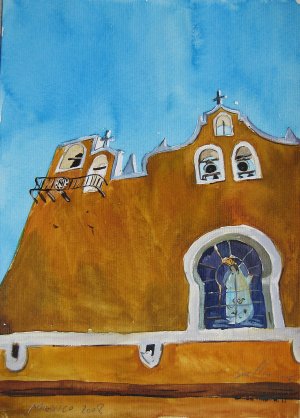 Cathedral - landscape watercolor art print