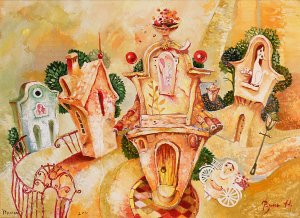 Spring - original oil painting by Vili Nikolov