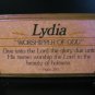 Name Plaque "Lydia" with Psalm 29:2