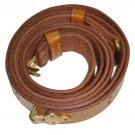 U.S. Springfield Rifle WWI 1907 Pattern Leather Sling (Brass Fitting) - Repro