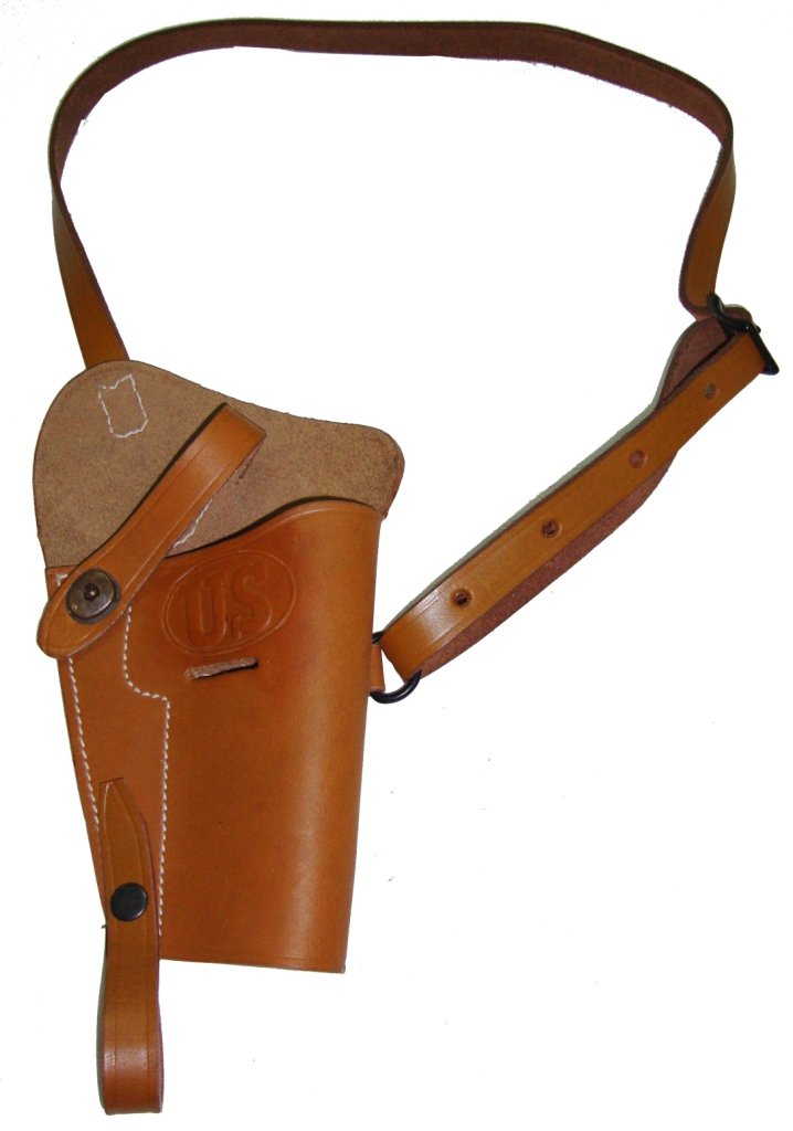 U.S. WWII M3 Brown Leather Shoulder Holster - Reproduction.
