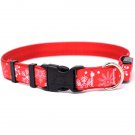 Large Red Snowflakes LED Dog Collar