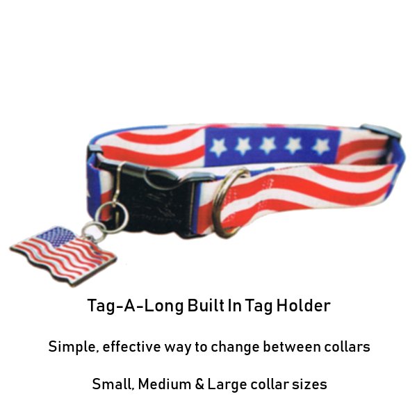 Medium 1" 12th Dog Flags Dog Collar
