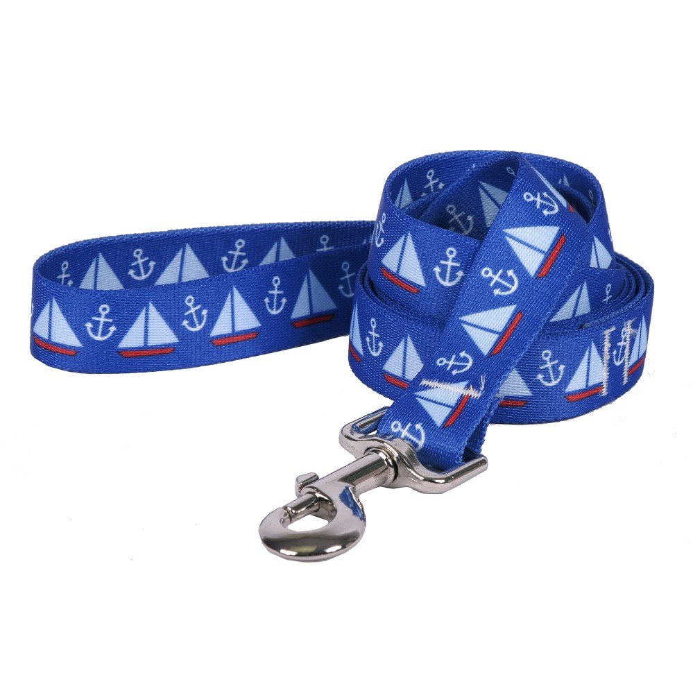 Large idesign Sailboats & Anchors Dog Leash